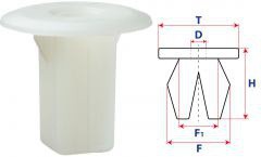 Втулка с круглой шляпкой 14329