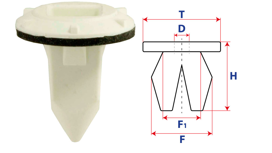 Втулка с круглой шляпкой 14340