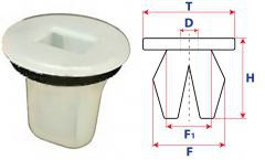 Втулка с круглой шляпкой 14350