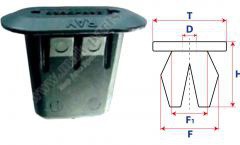 Втулка с овальной шляпкой 14505