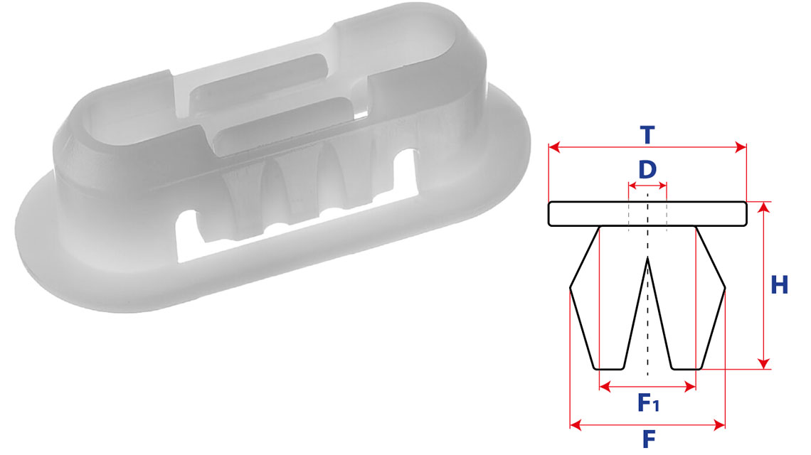 Втулка с овальной шляпкой 14551