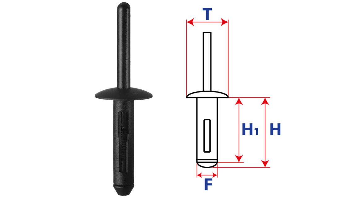 Заклепка пластиковая 25027