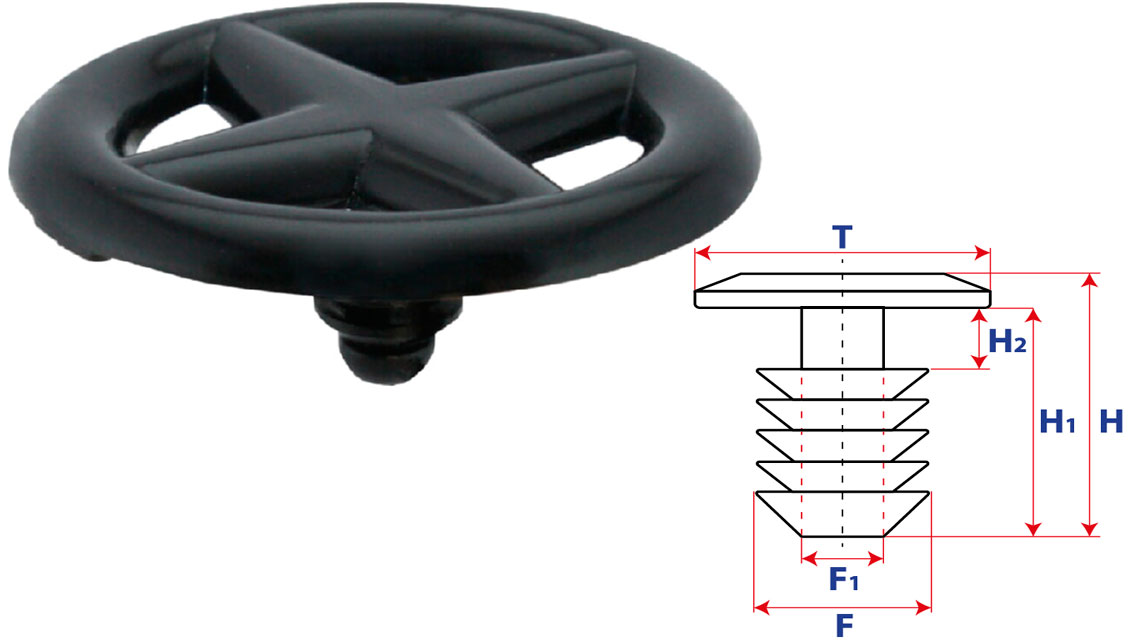 Крепление обшивки, одна шляпка типа ель 10080