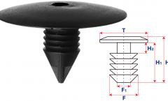 Крепление обшивки, одна шляпка типа ель 10158
