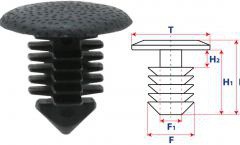 Крепление обшивки, одна шляпка типа ель 10346