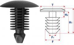 Крепление обшивки, одна шляпка типа ель 10423