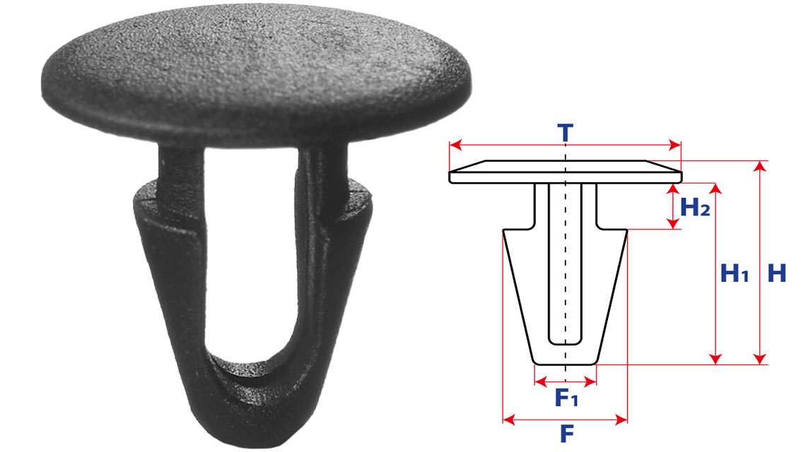 Крепление обшивки, одна шляпка типа якорь 10842