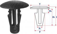 Крепление обшивки, одна шляпка типа якорь 10874