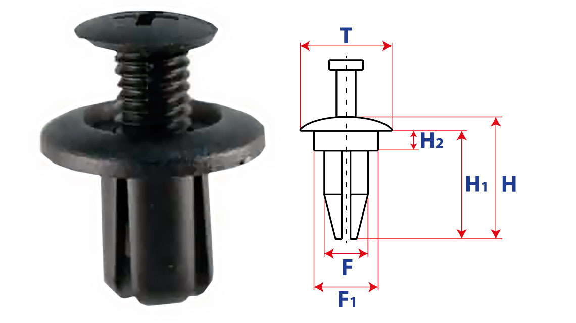 Крепление распорного действия с винтовым штырьком 11037