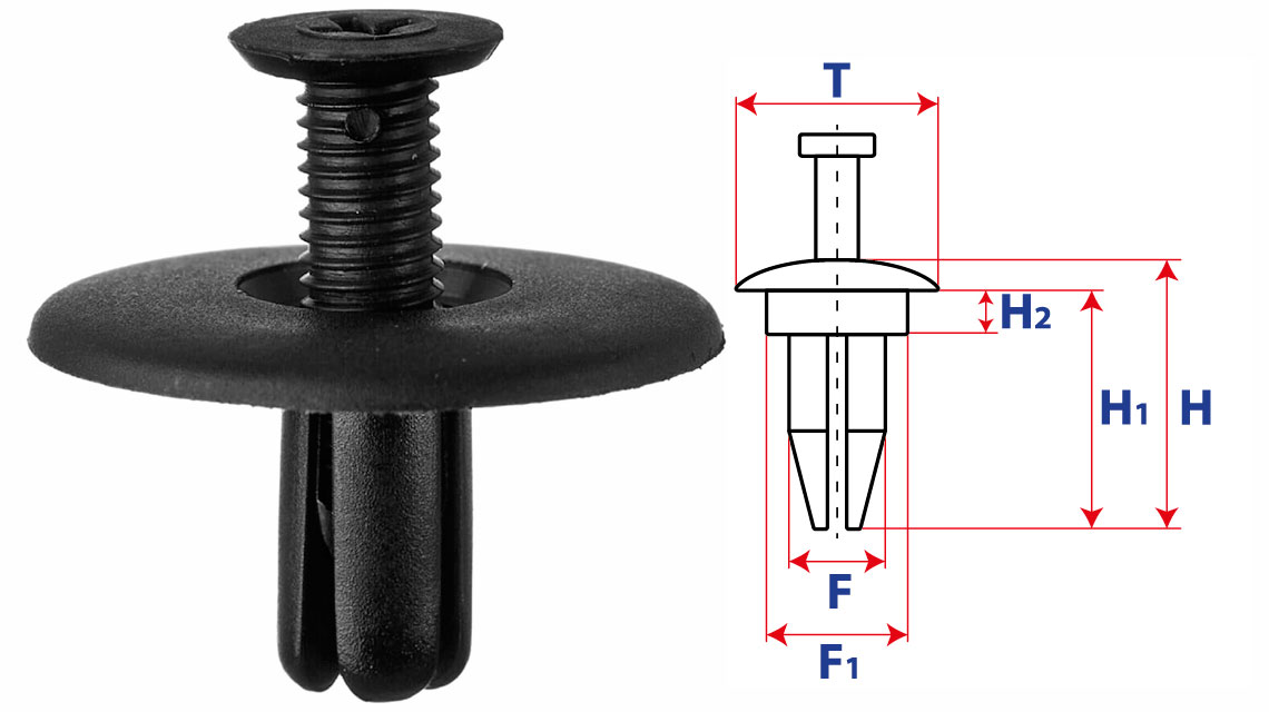 Крепление распорного действия с винтовым штырьком 11075