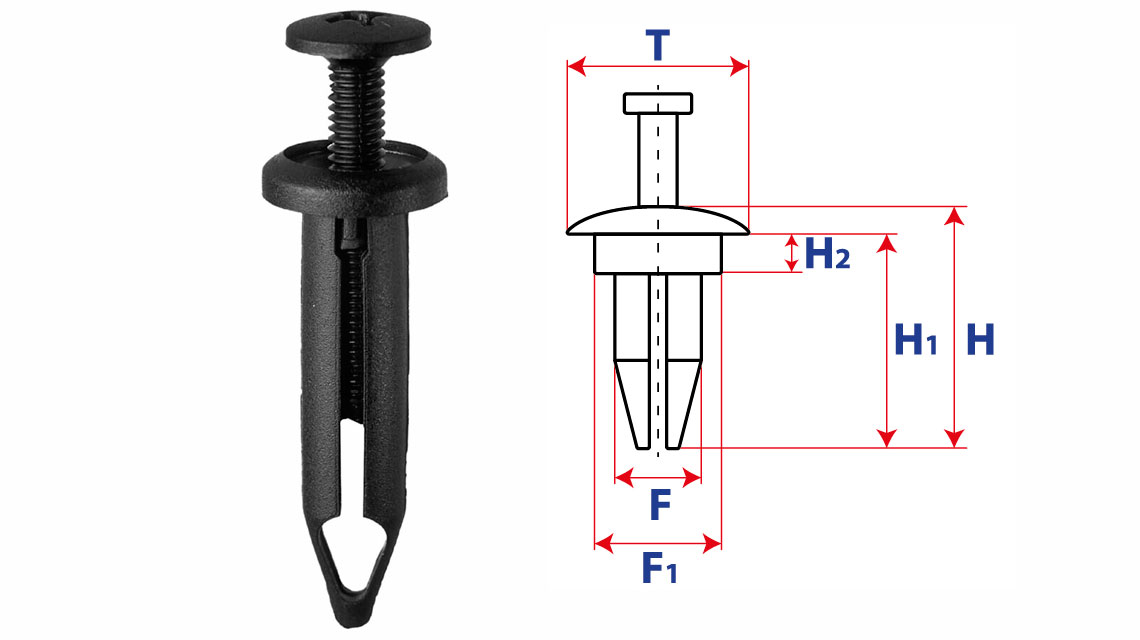 Крепление распорного действия с винтовым штырьком 11110