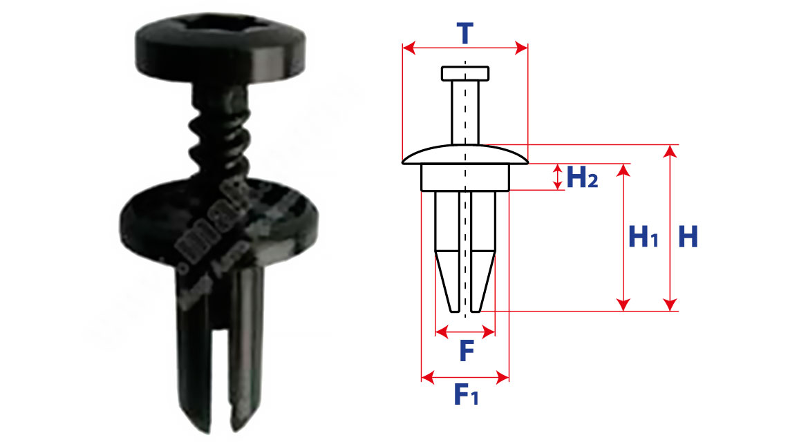 Крепление распорного действия с винтовым штырьком 11210