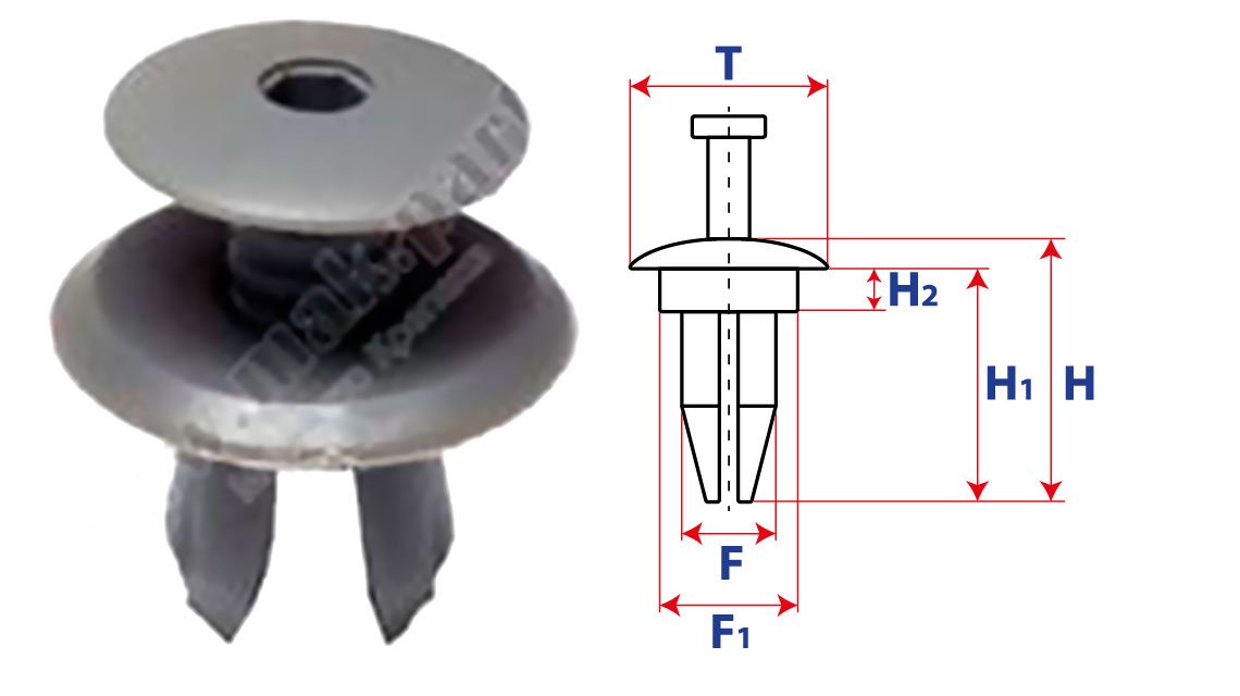 Крепление распорного действия с винтовым штырьком 11221