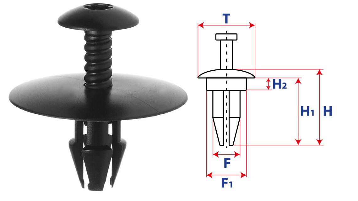 Крепление распорного действия с винтовым штырьком 11262