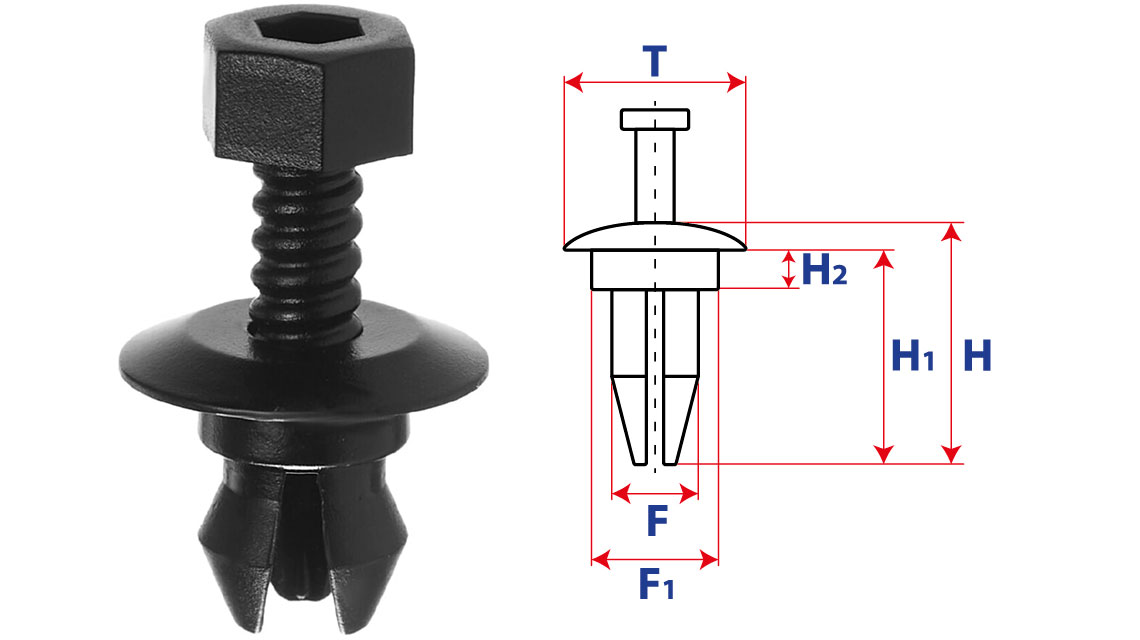 Крепление распорного действия с винтовым штырьком 11271