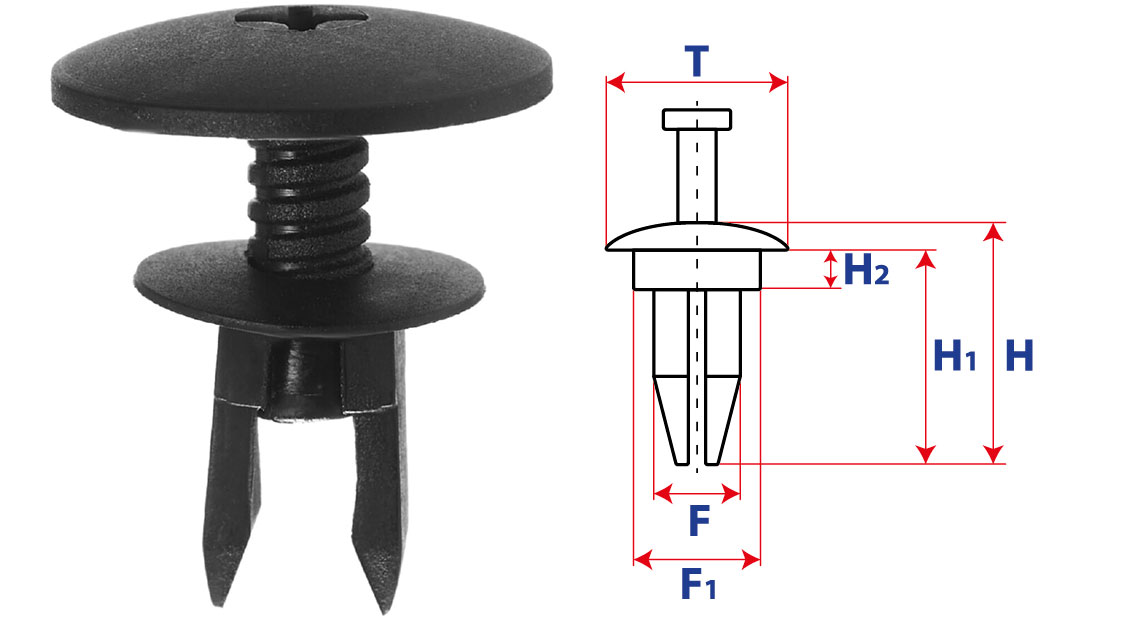 Крепление распорного действия с винтовым штырьком 11274