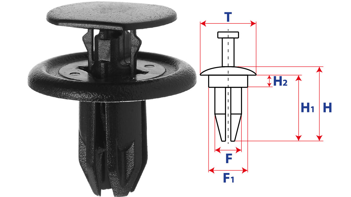 Крепление распорного действия с нажимным распорным штырьком 11372