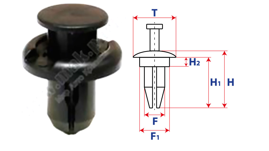 Крепление распорного действия с нажимным распорным штырьком 11413