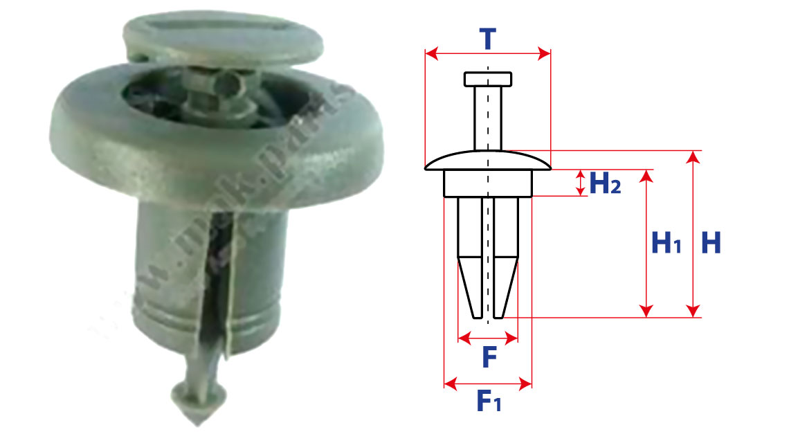 Крепление распорного действия с нажимным распорным штырьком 11471