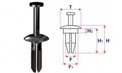 Крепление распорного действия с нажимным распорным штырьком 11606