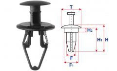 Крепление распорного действия с нажимным распорным штырьком 11848