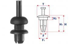 Крепление распорного действия с нажимным распорным штырьком 11980