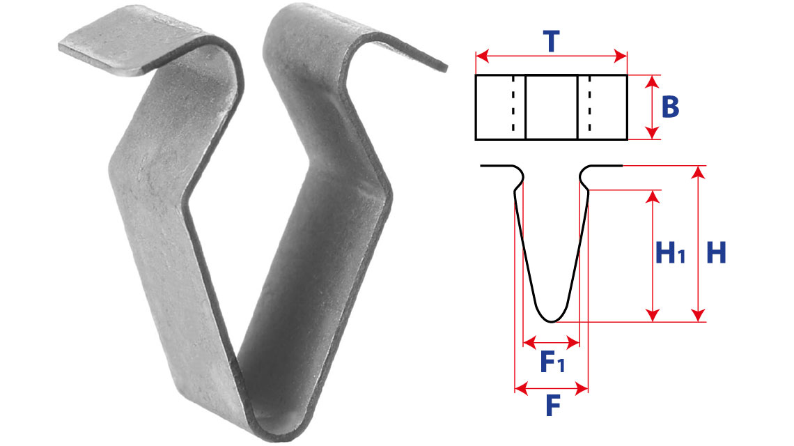 Фиксатор, закладной V-образные 16500