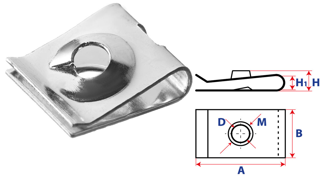 Фиксатор, закладной под саморез 16122