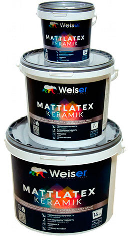 Краска для внутренних работ Mattlatex KERAMIK Weiser