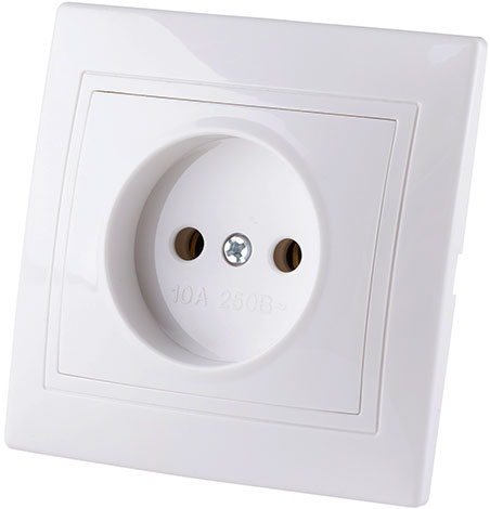 Розетка 2П 10 А 250 В белая Таймыр TDM