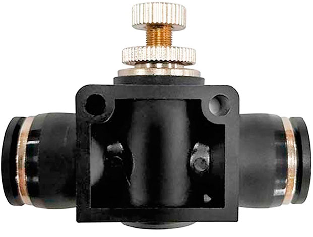 Соединение цанговое прямое с регулятором для полиуретановых и др. шлангов INTERTOOL