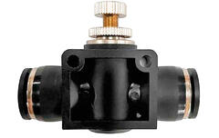 Соединение цанговое прямое с регулятором для полиуретановых и др. шлангов INTERTOOL