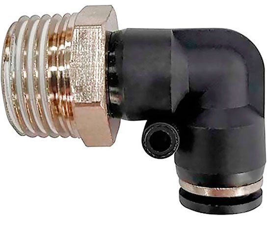 Соединение цанговое L-образное для полиуретановых и других шлангов 1/4 наружная резьба INTERTOOL