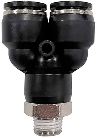 Соединение цанговое Y-образное для полиуретановых и других шлангов, 1/2 наружная резьба INTERTOOL