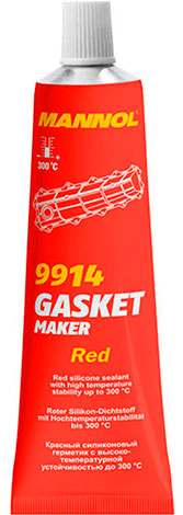 Герметик силиконовый красный (-50°C до +300°C) 85г 9914 MANNOL