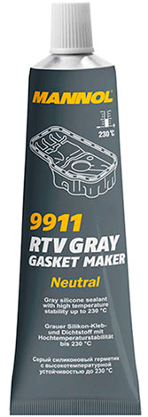 Герметик силиконовый серый высокотемпературный (+230°C) 85 г 9911 MANNOL