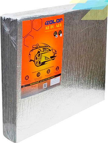 Шумоизоляция, виброизоляция для авто IZOLON AUTO ALU 50 × 50 × 0,8 см на самоклейке 10 шт