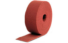 Нетканый абразивный материал (скотч-брайт) оксида алюминия красный 115 мм х 10 м K320 Smirdex