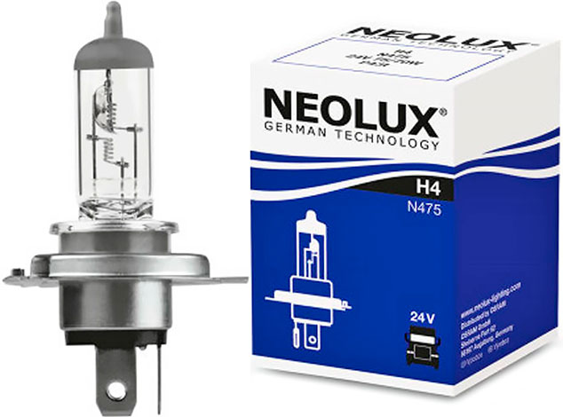Лампа H4 24V 75/70W P43T NEOLUX