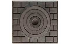Плита чугунная 400 х 350 мм (h-12 мм) 1 конфорочная с рисунком