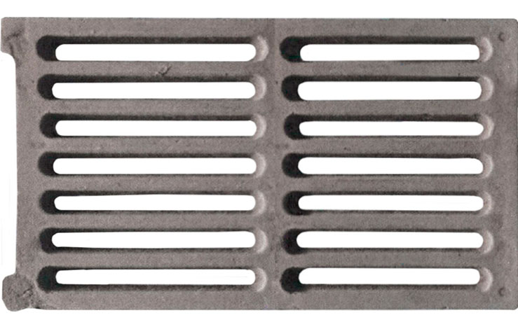Решетка - колосник большая 420 × 210 мм чугун с перегородкой