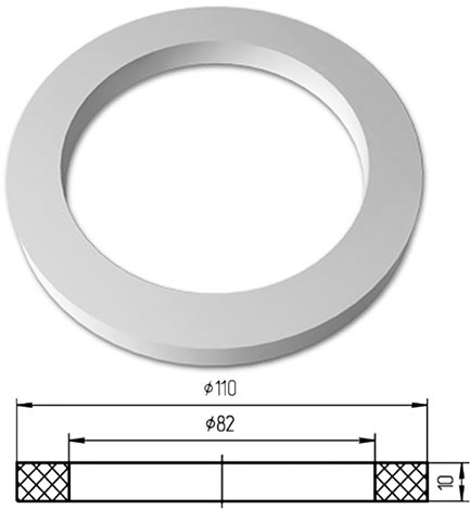 Прокладка вырубная из пеносэвилена для унитазов пр-ва SANTERI