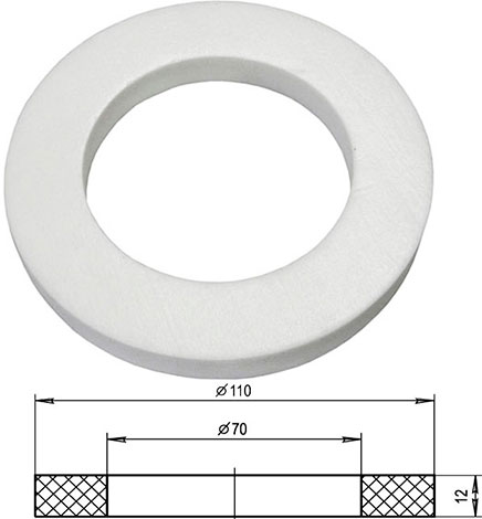 Прокладка вырубная из пеносэвилена для унитазов пр-ва ROSA