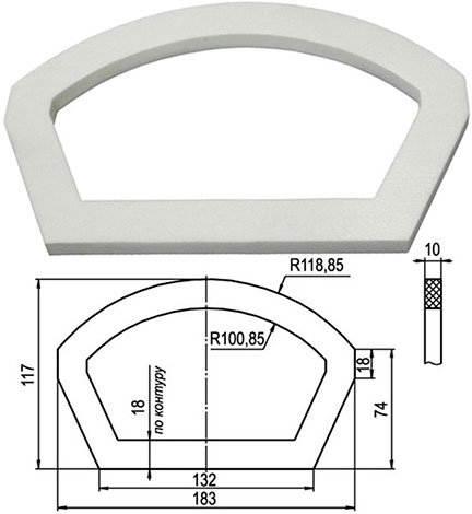 Прокладка вырубная из пеносевилена фигурная для унитазов пр-ва SANTERI А-4010