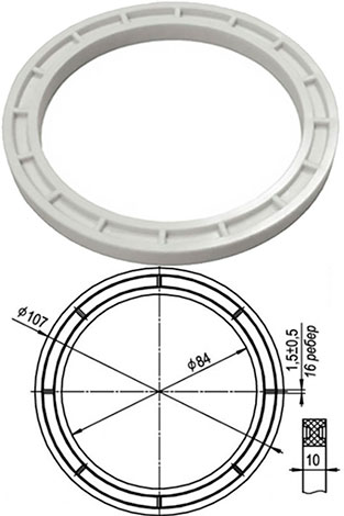 Прокладка литьевая (ПВХ) для унитазов пр-ва SANTERI