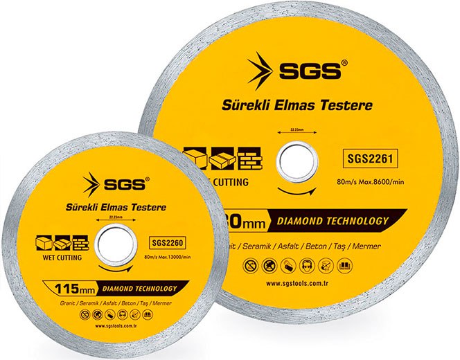 Диск отрезной алмазный Continius Diamond Technology со сплошной кромкой SGS
