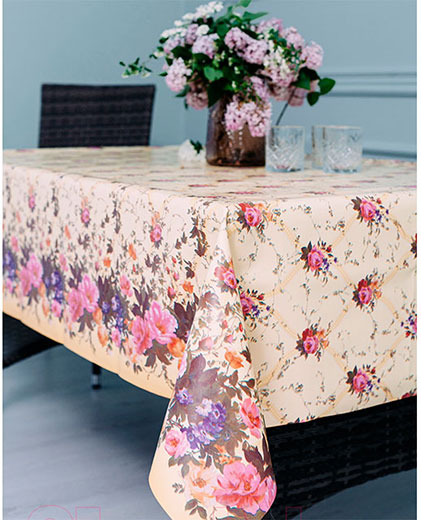 Скатерть Стольная Пионы Рис. 101-1 160 × 130 ± 4 см