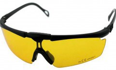 Очки защитные желтые материал PC противоударные оптический класс 3 SP-0091