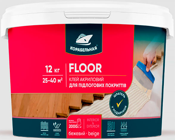 Клей акриловый для напольных покрытий FLOOR 3.0 кг Корабельная