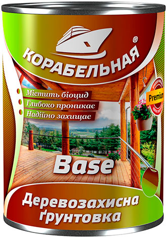 Грунтовка алкидная деревозащитная BASE (бесцветная) Корабельная